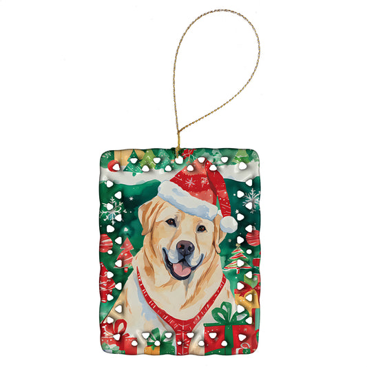 Buy this Yellow Labrador Retriever Christmas Porcelain Ornament