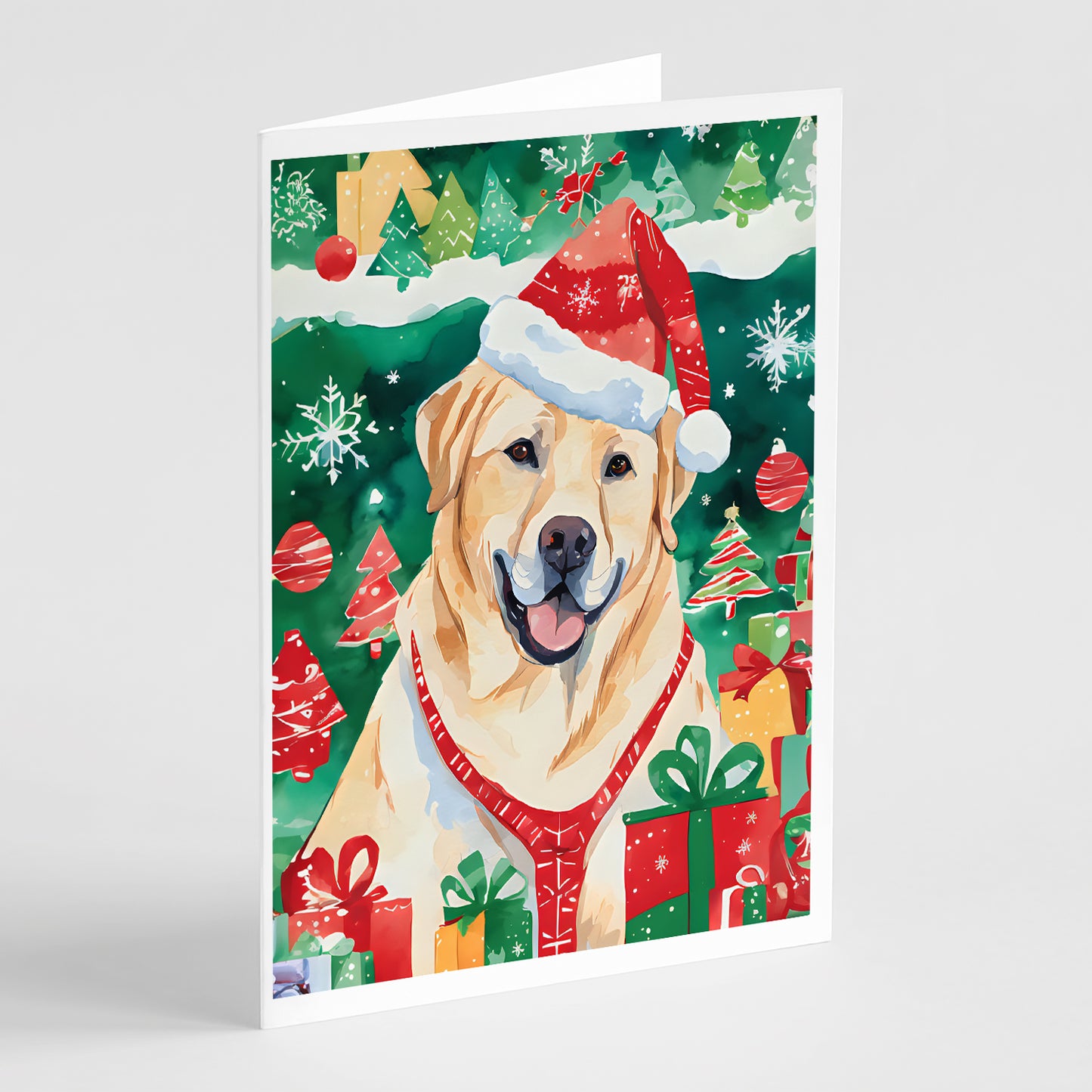 Buy this Yellow Labrador Retriever Christmas Greeting Cards Pack of 8