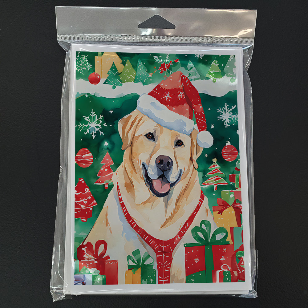 Yellow Labrador Retriever Christmas Greeting Cards Pack of 8