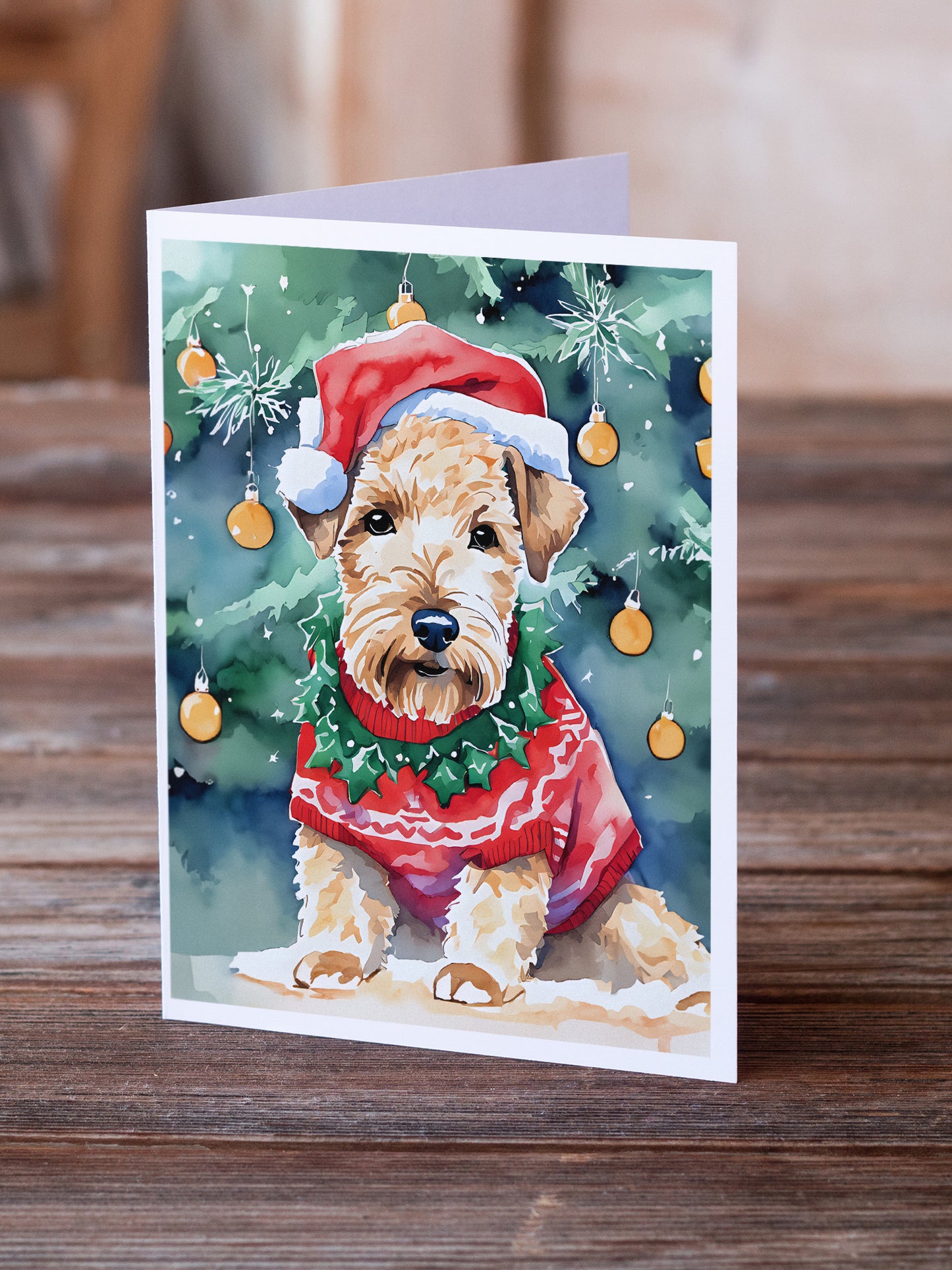 Lakeland Terrier Christmas Greeting Cards Pack of 8