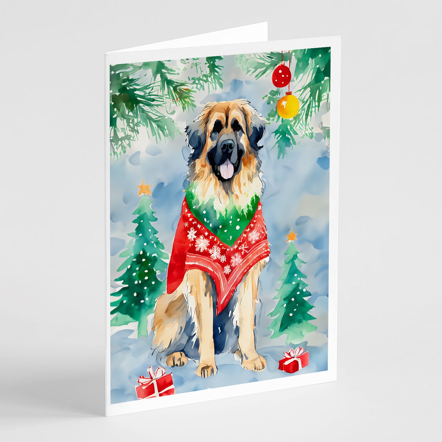 Buy this Leonberger Christmas Greeting Cards Pack of 8