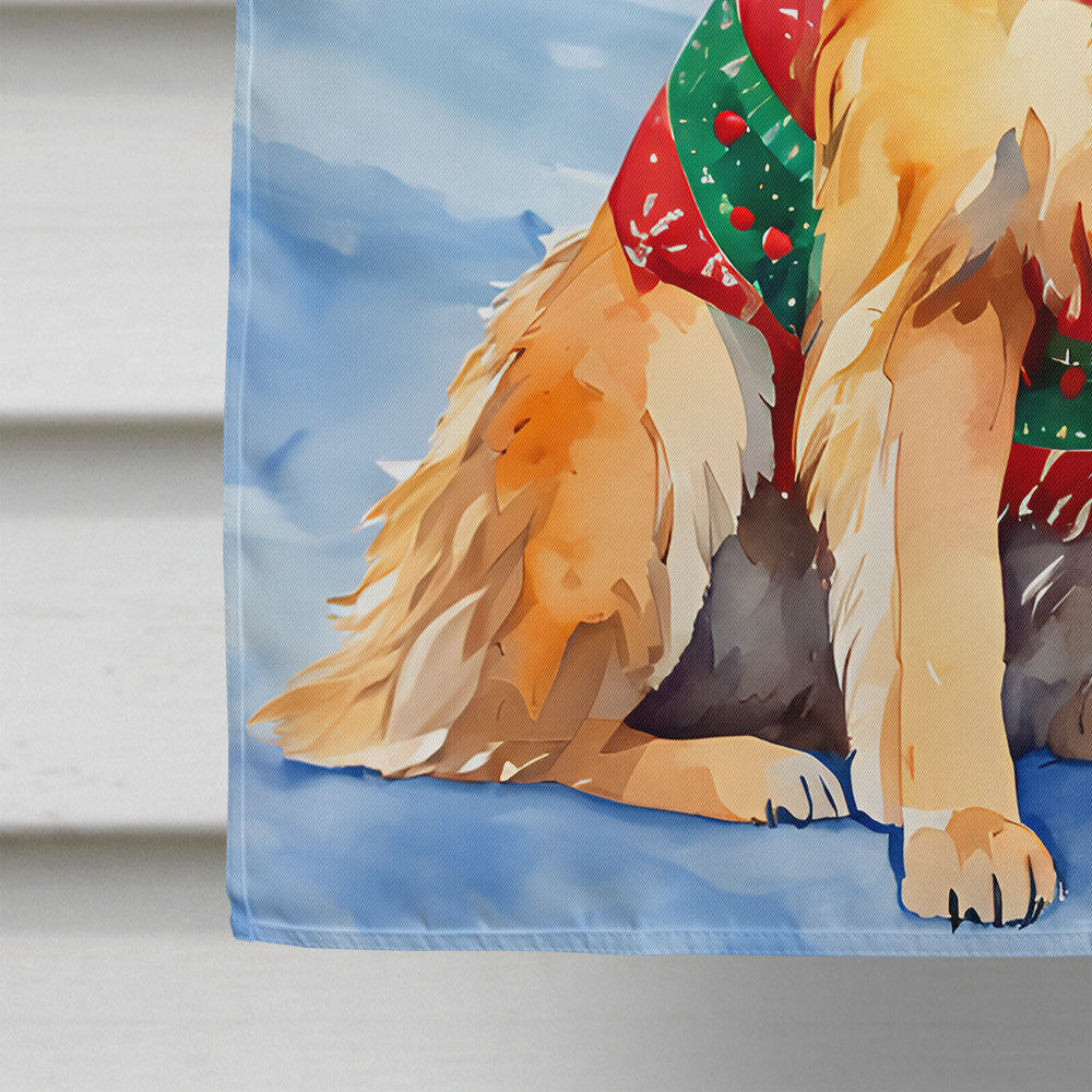 Leonberger Christmas House Flag