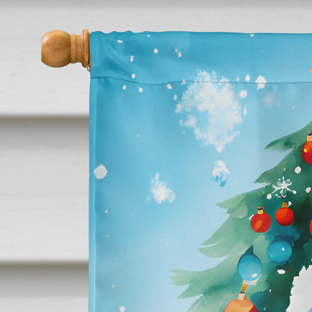 Lhasa Apso Christmas House Flag