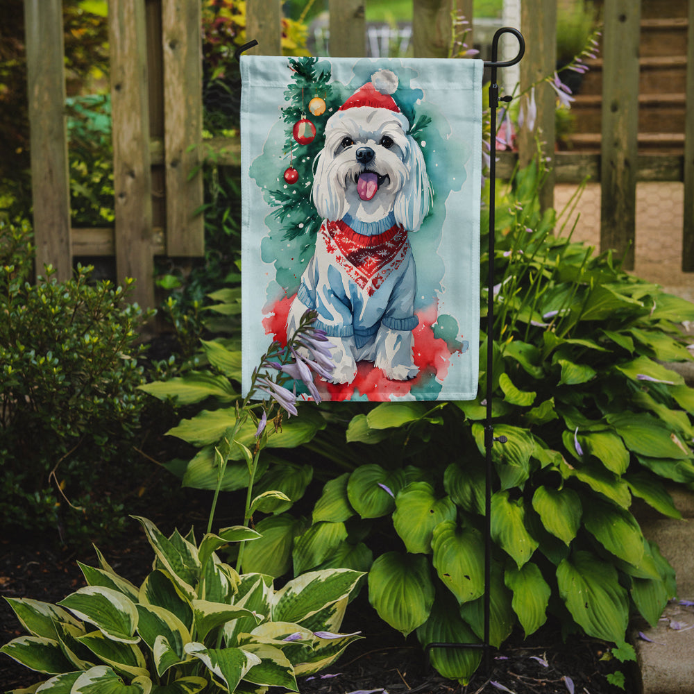 Maltese Christmas Garden Flag