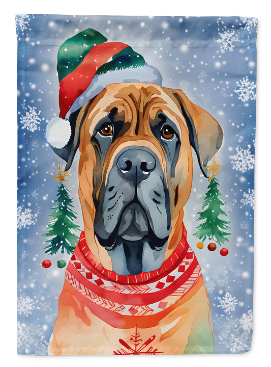 Buy this Mastiff Christmas House Flag