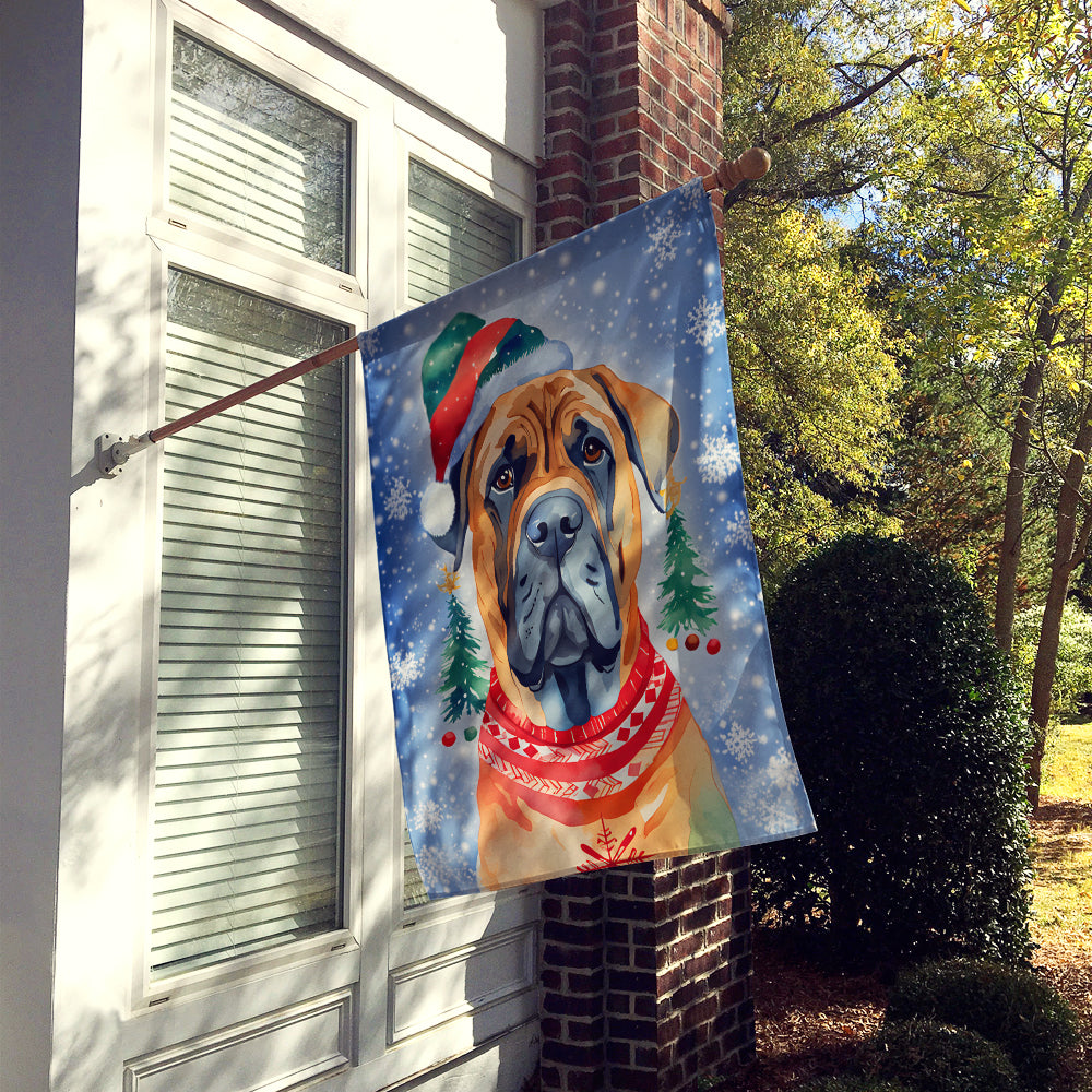 Mastiff Christmas House Flag