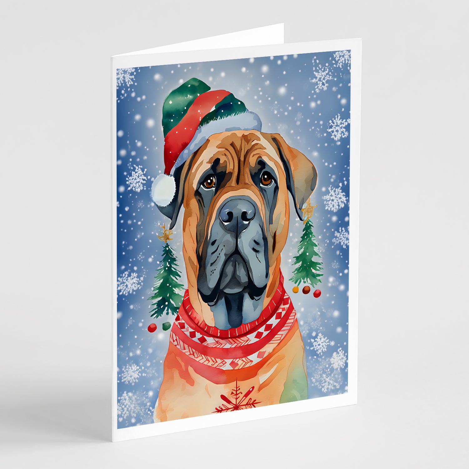 Buy this Mastiff Christmas Greeting Cards Pack of 8