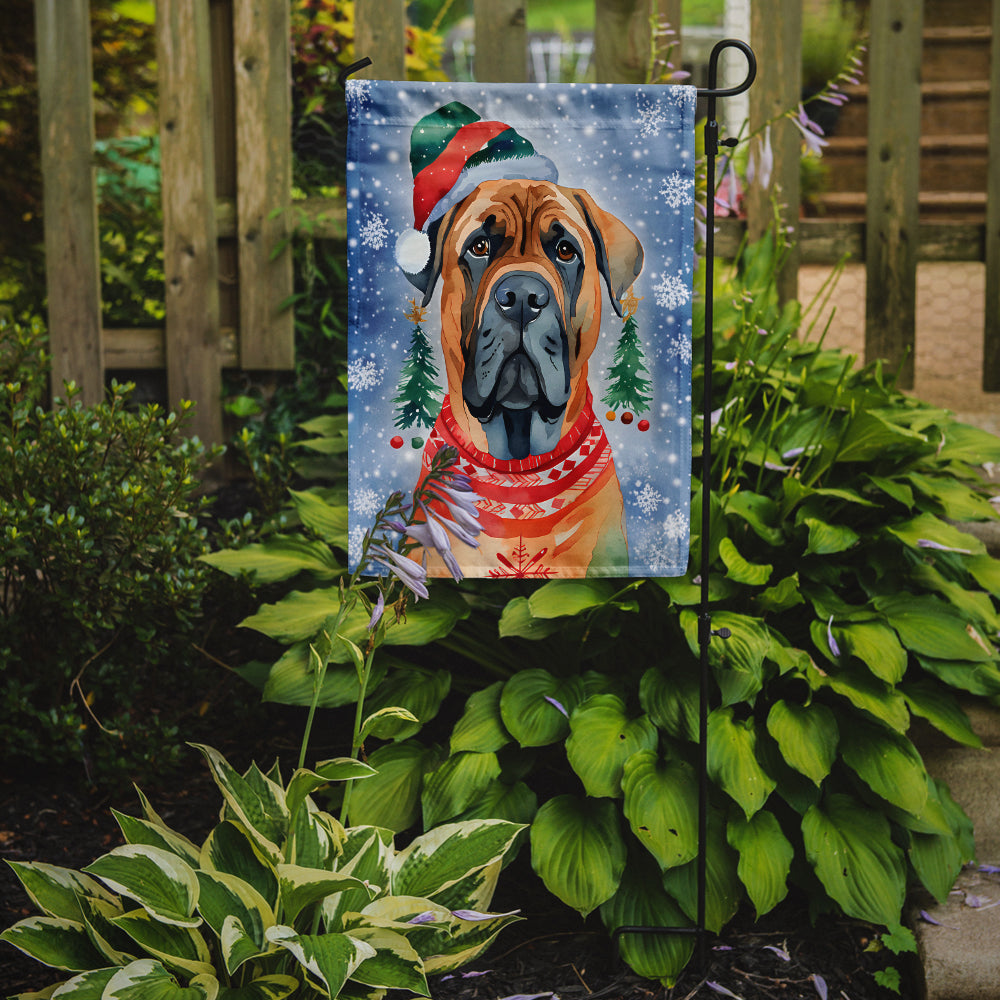 Mastiff Christmas Garden Flag