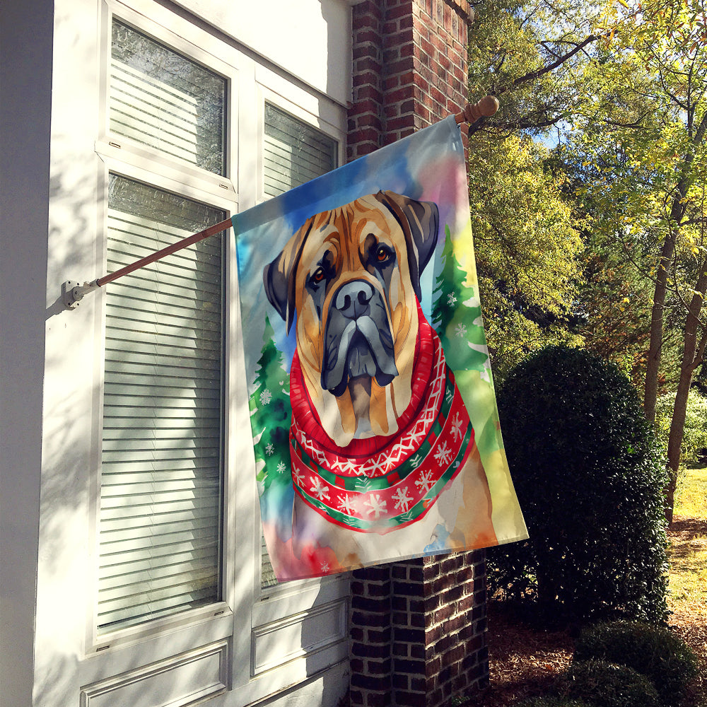 Mastiff Christmas House Flag