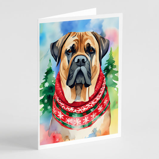 Buy this Mastiff Christmas Greeting Cards Pack of 8