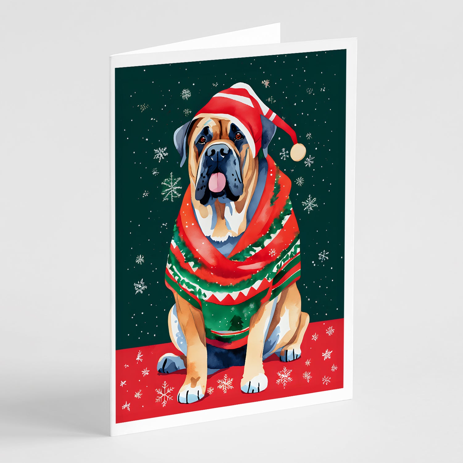 Buy this Mastiff Christmas Greeting Cards Pack of 8