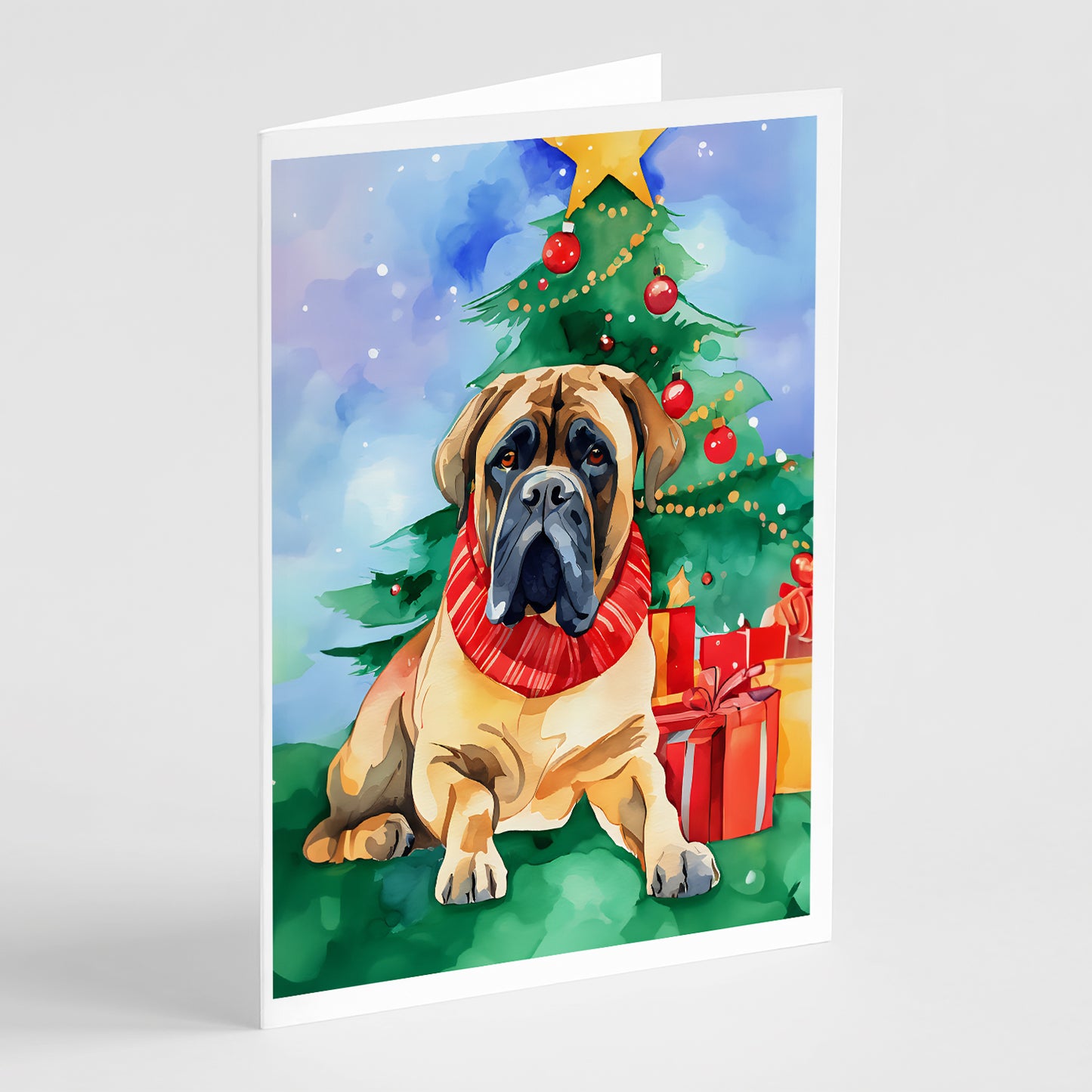 Buy this Mastiff Christmas Greeting Cards Pack of 8