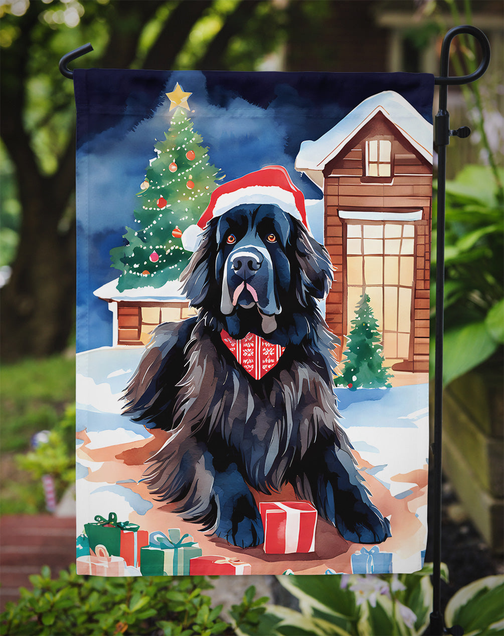 Newfoundland Christmas Garden Flag