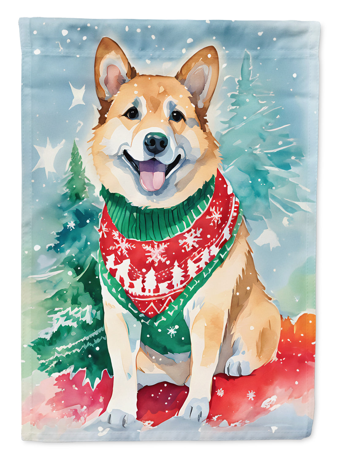 Buy this Norwegian Buhund Christmas Garden Flag