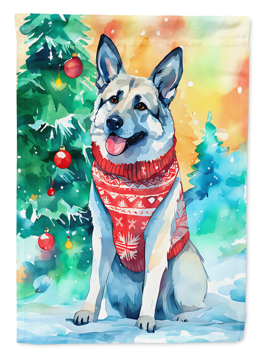 Buy this Norwegian Elkhound Christmas Garden Flag