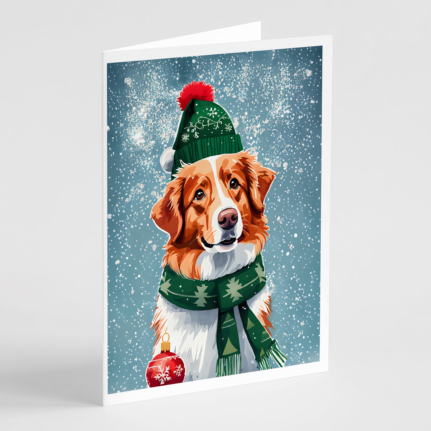 Buy this Nova Scotia Duck Toller Christmas Greeting Cards Pack of 8