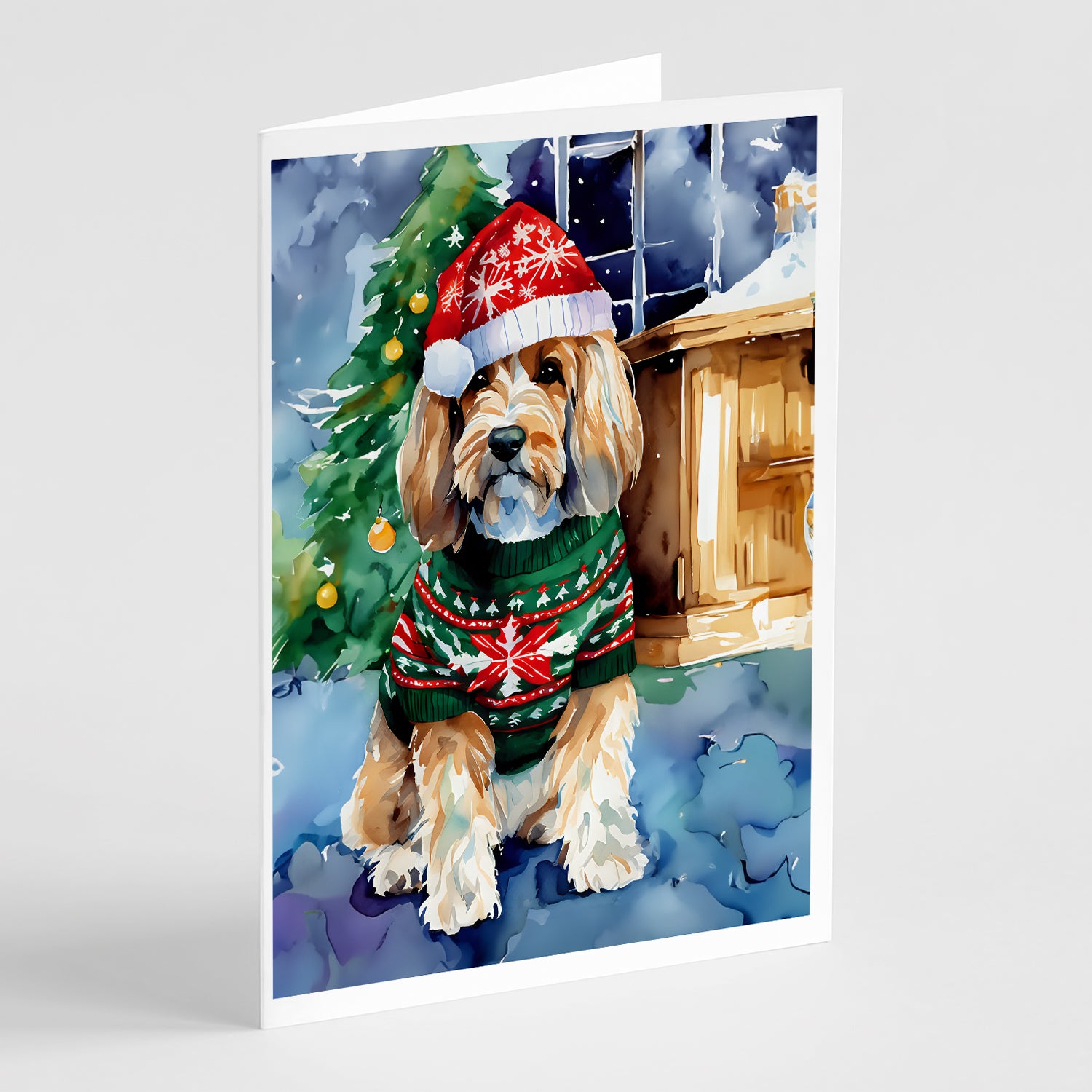 Buy this Petit Basset Griffon Vendeen Christmas Greeting Cards Pack of 8