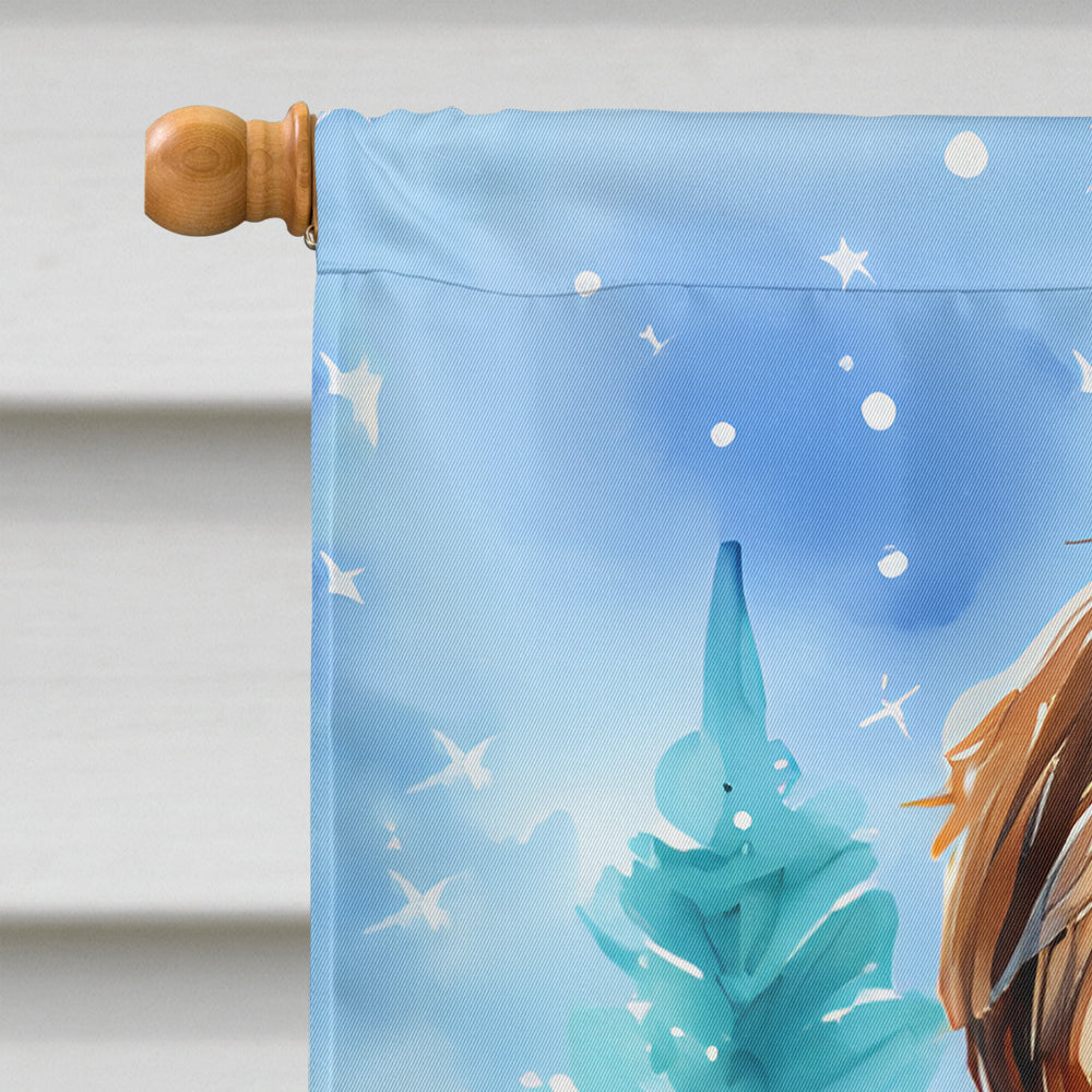 Petit Basset Griffon Vendeen Christmas House Flag