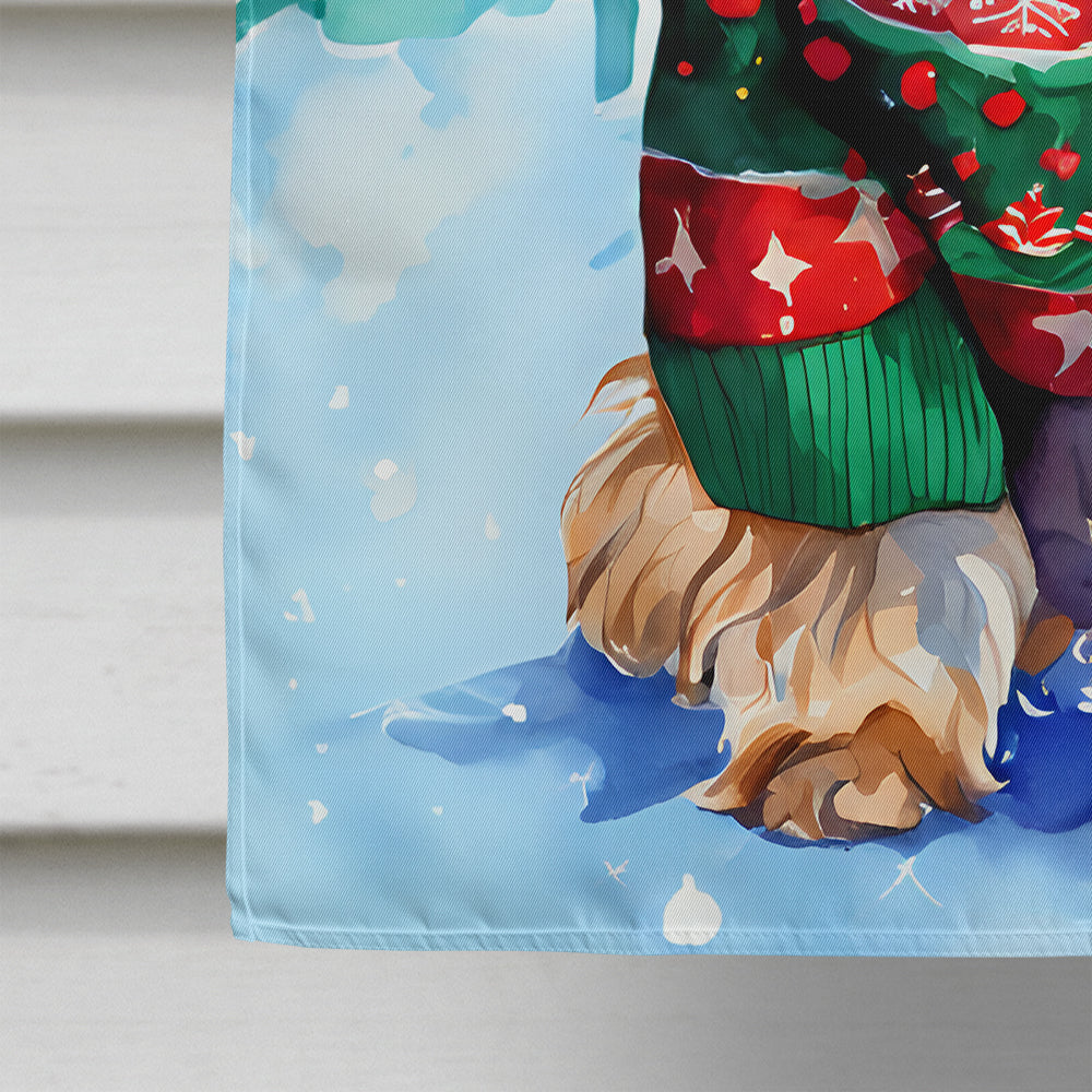 Petit Basset Griffon Vendeen Christmas House Flag