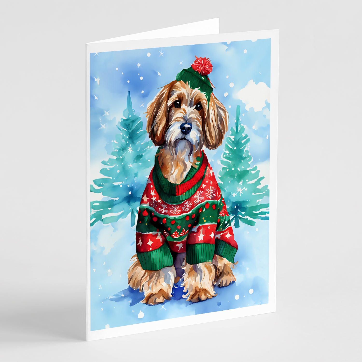 Buy this Petit Basset Griffon Vendeen Christmas Greeting Cards Pack of 8