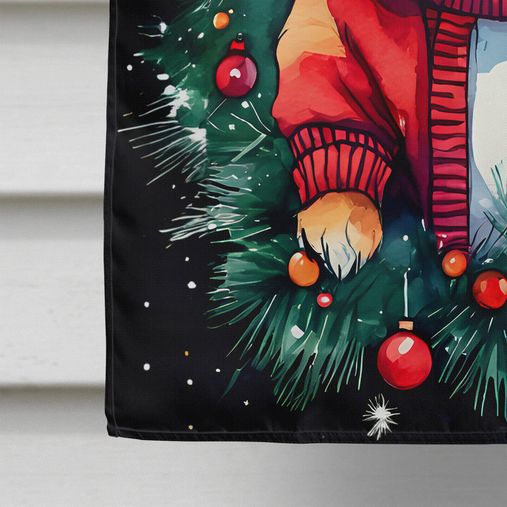 Pomeranian Christmas House Flag