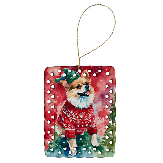 Buy this Pomeranian Christmas Porcelain Ornament