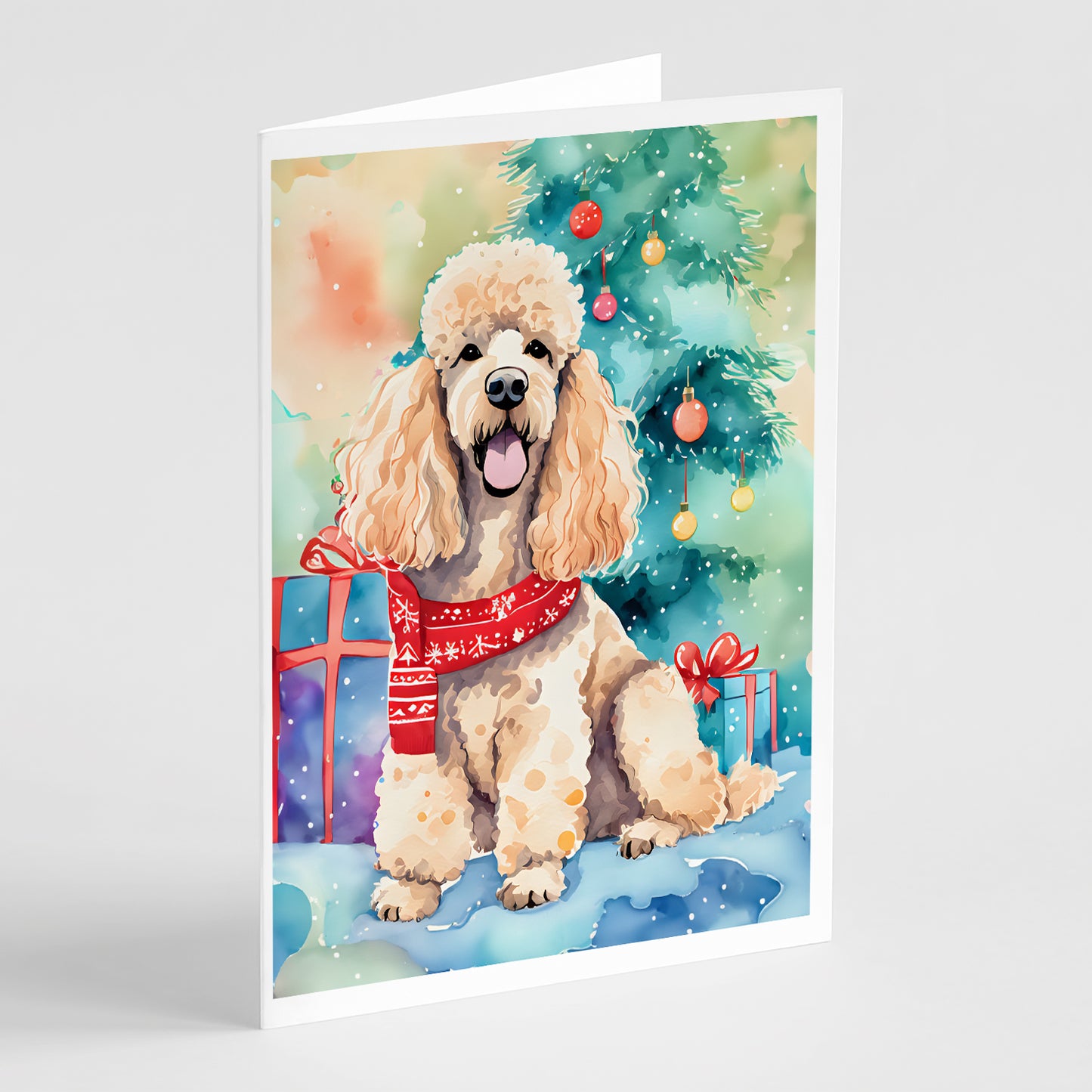 Buy this Poodle Christmas Greeting Cards Pack of 8