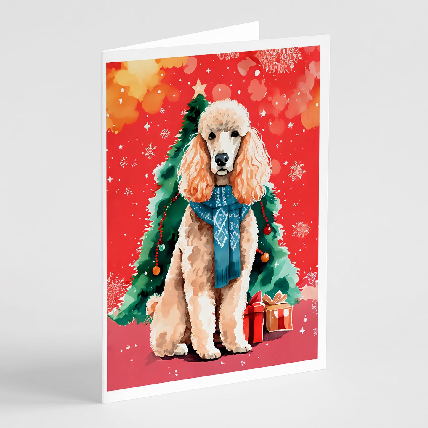 Buy this Poodle Christmas Greeting Cards Pack of 8