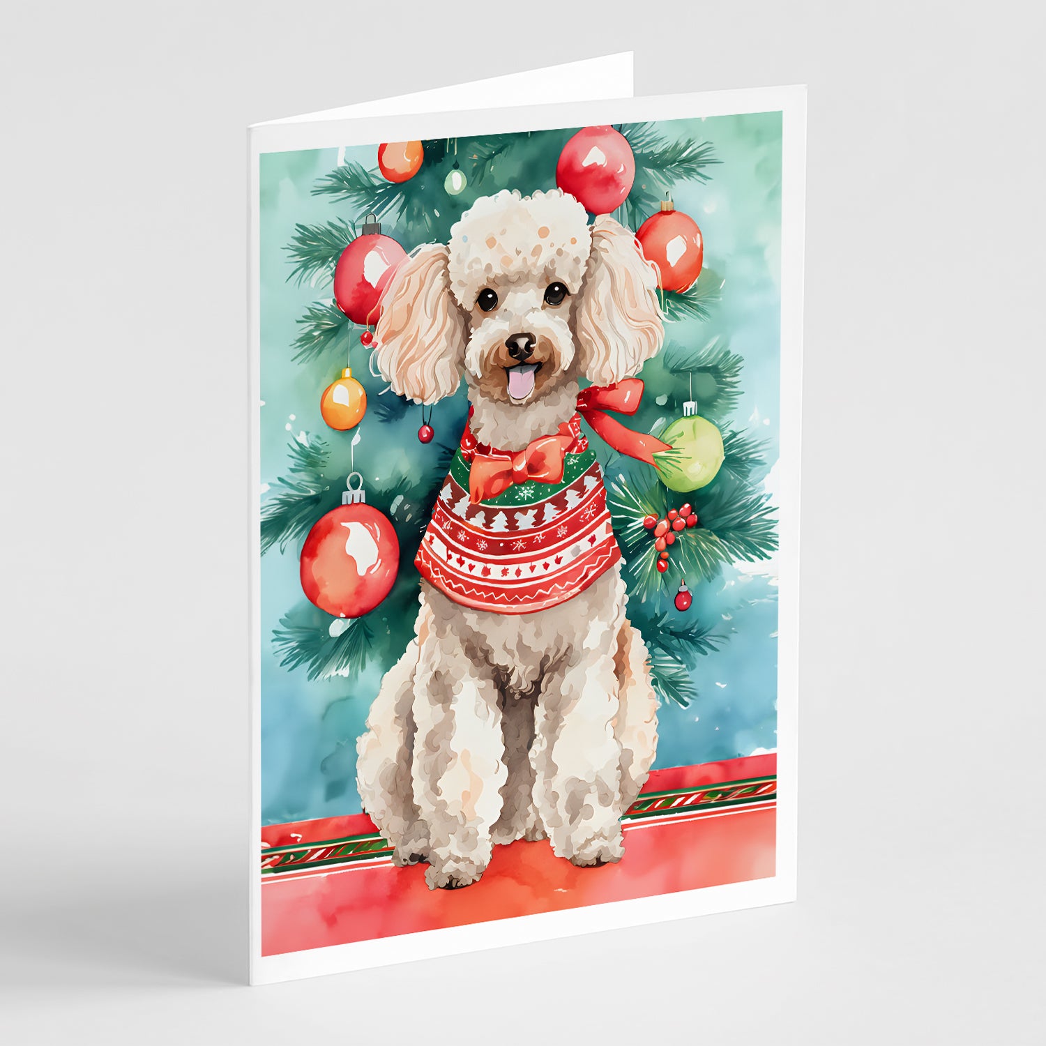 Buy this Poodle Christmas Greeting Cards Pack of 8