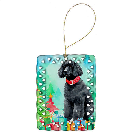 Buy this Poodle Christmas Porcelain Ornament