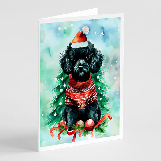 Buy this Poodle Christmas Greeting Cards Pack of 8