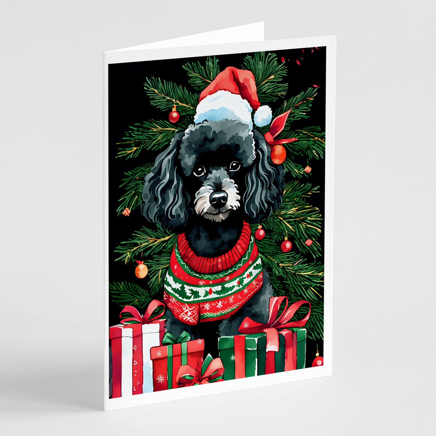 Buy this Poodle Christmas Greeting Cards Pack of 8