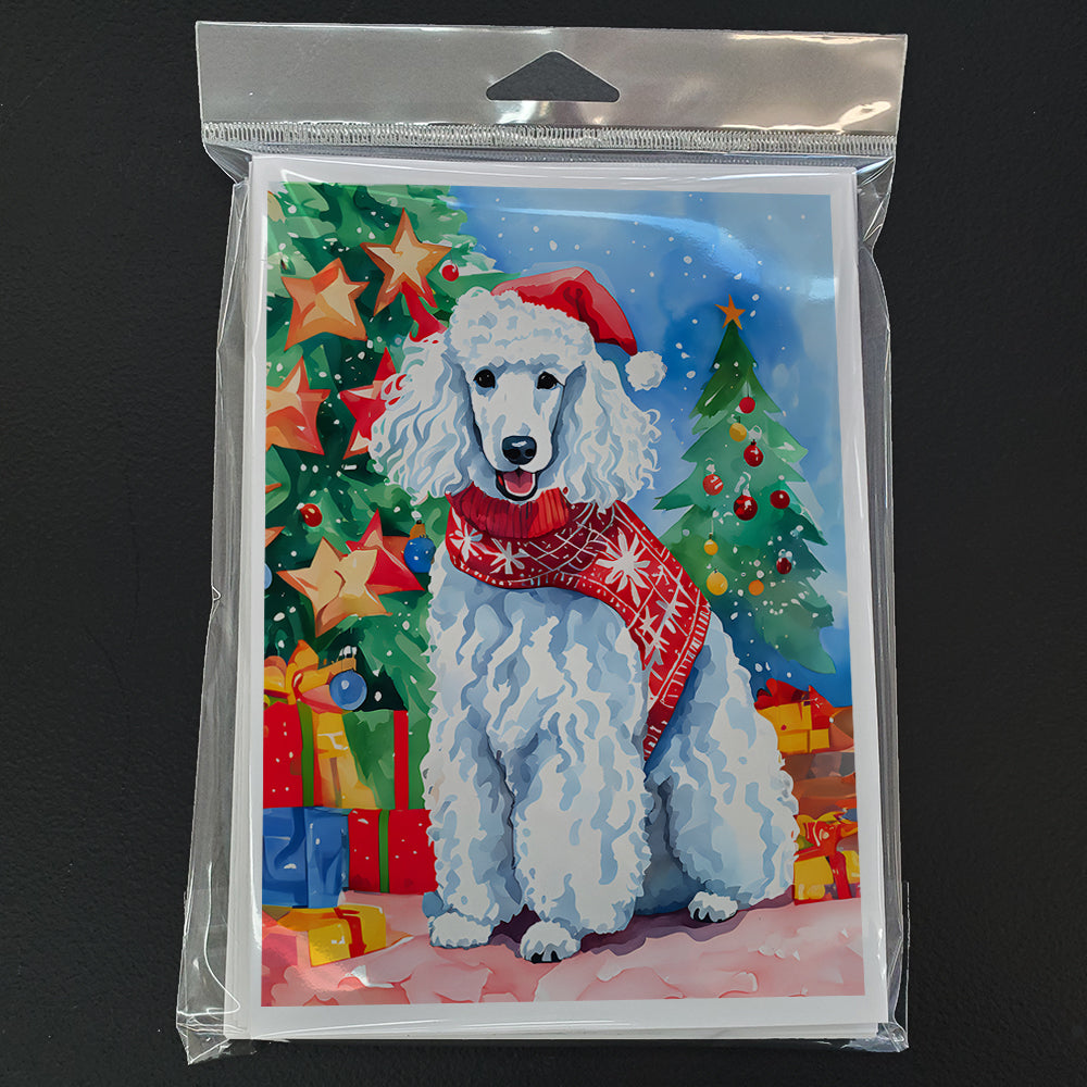 Poodle Christmas Greeting Cards Pack of 8