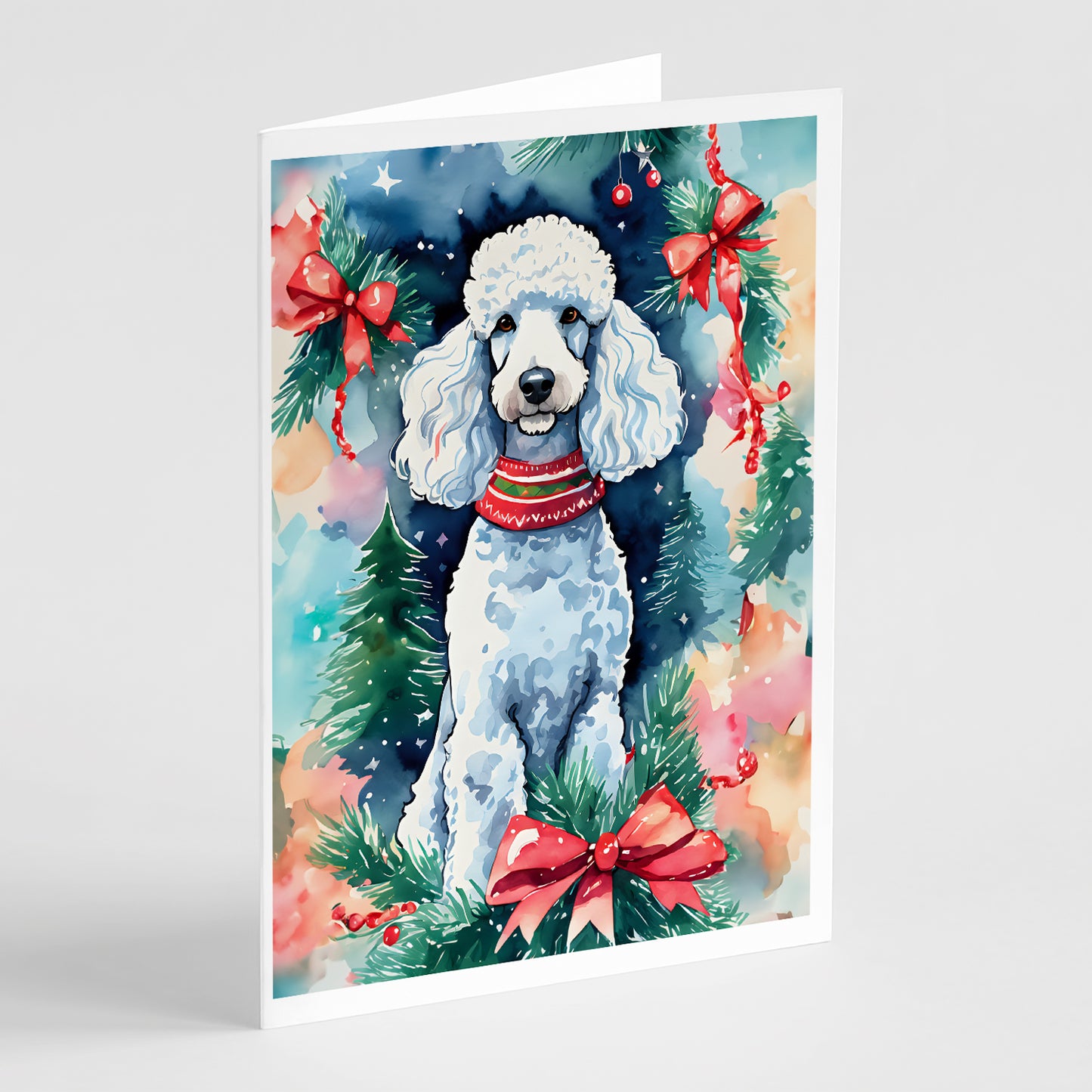 Buy this Poodle Christmas Greeting Cards Pack of 8