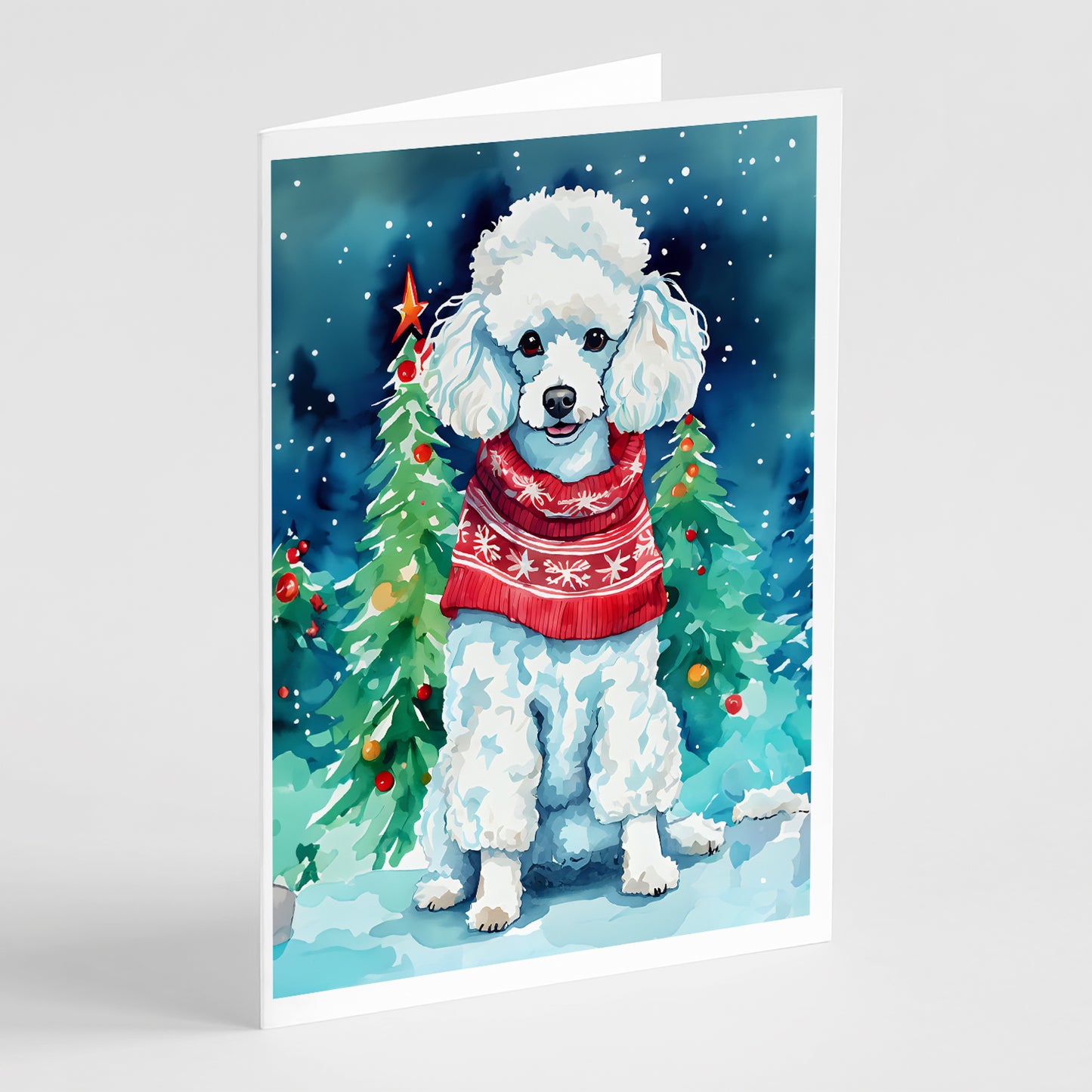 Buy this Poodle Christmas Greeting Cards Pack of 8