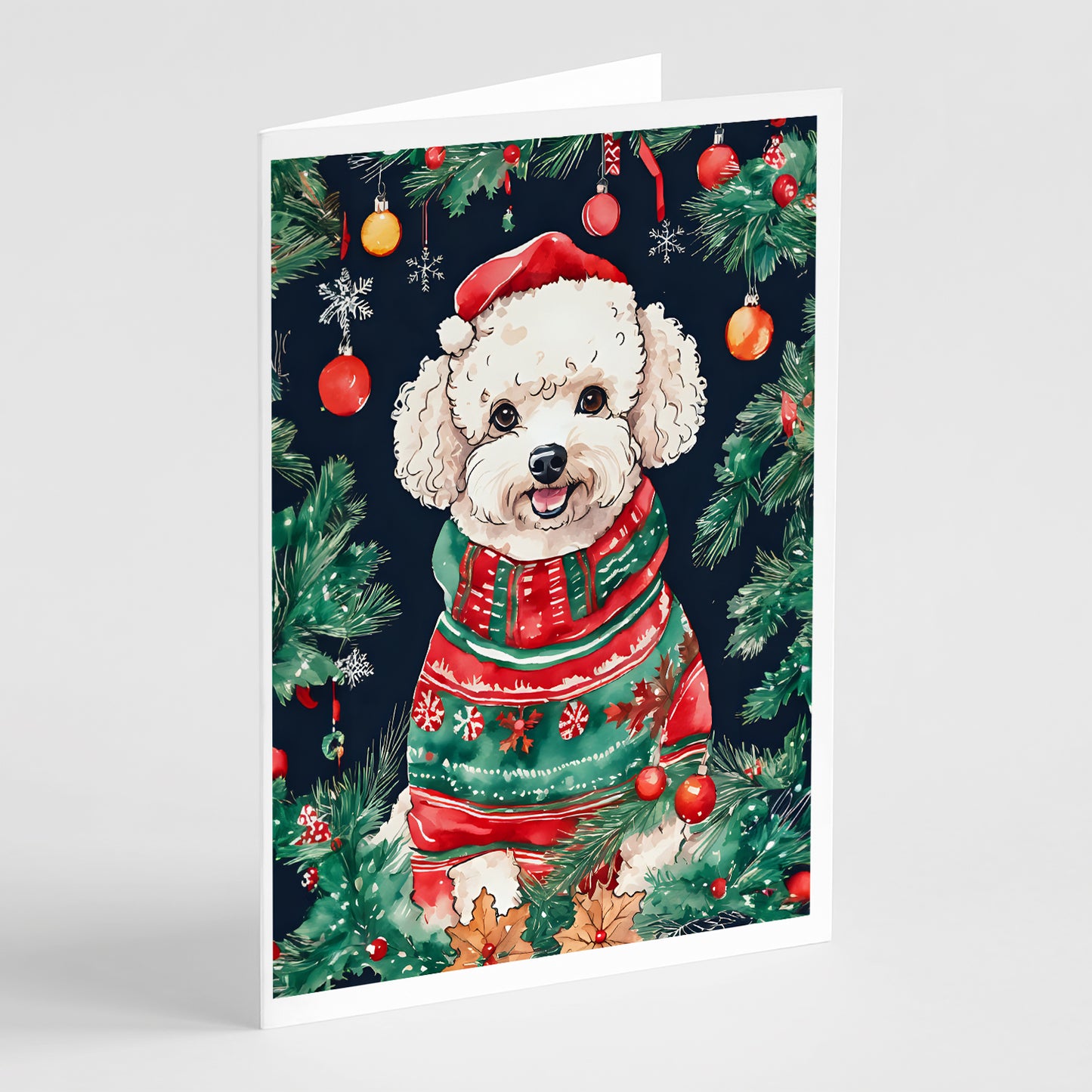 Buy this Poodle Christmas Greeting Cards Pack of 8