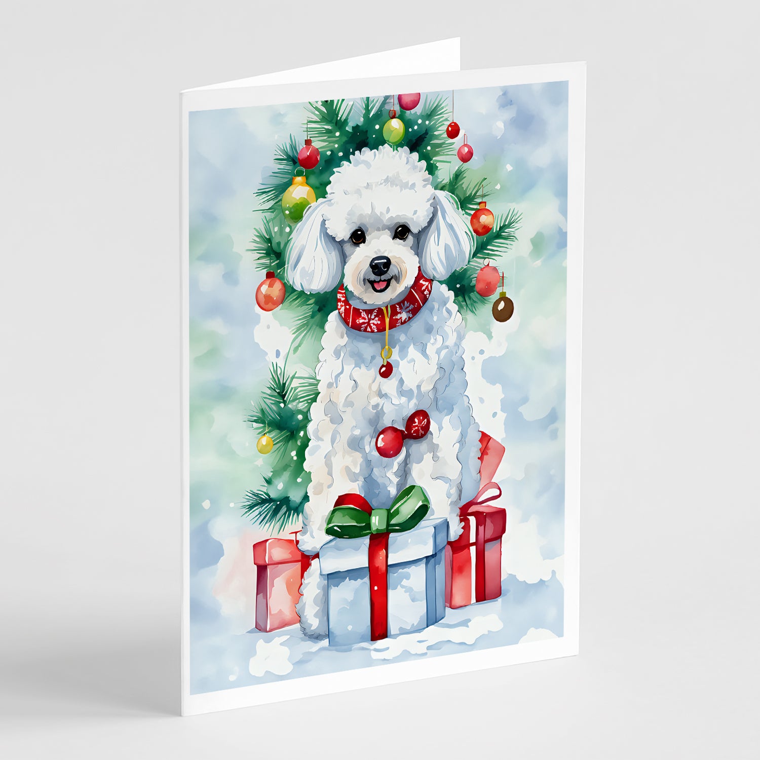 Buy this Poodle Christmas Greeting Cards Pack of 8