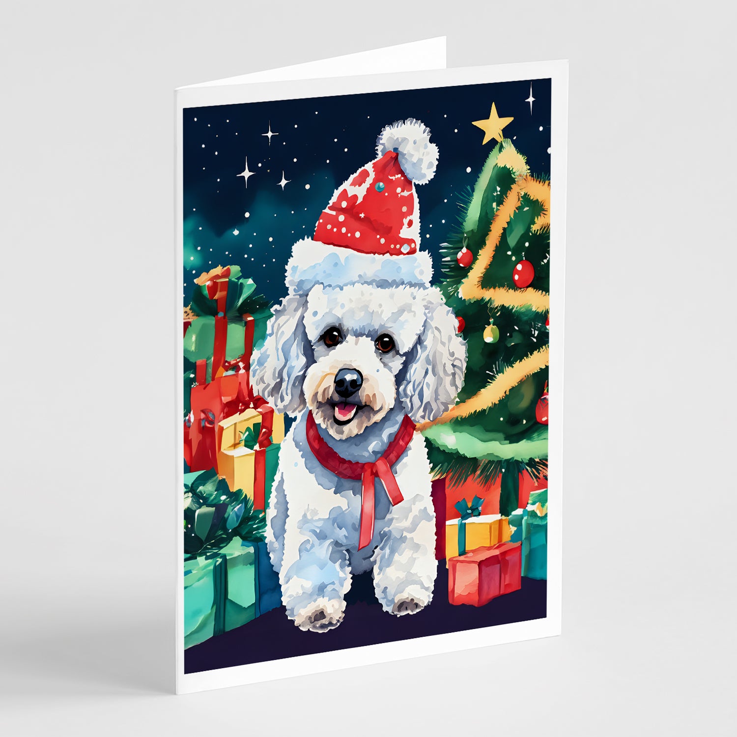 Buy this Poodle Christmas Greeting Cards Pack of 8