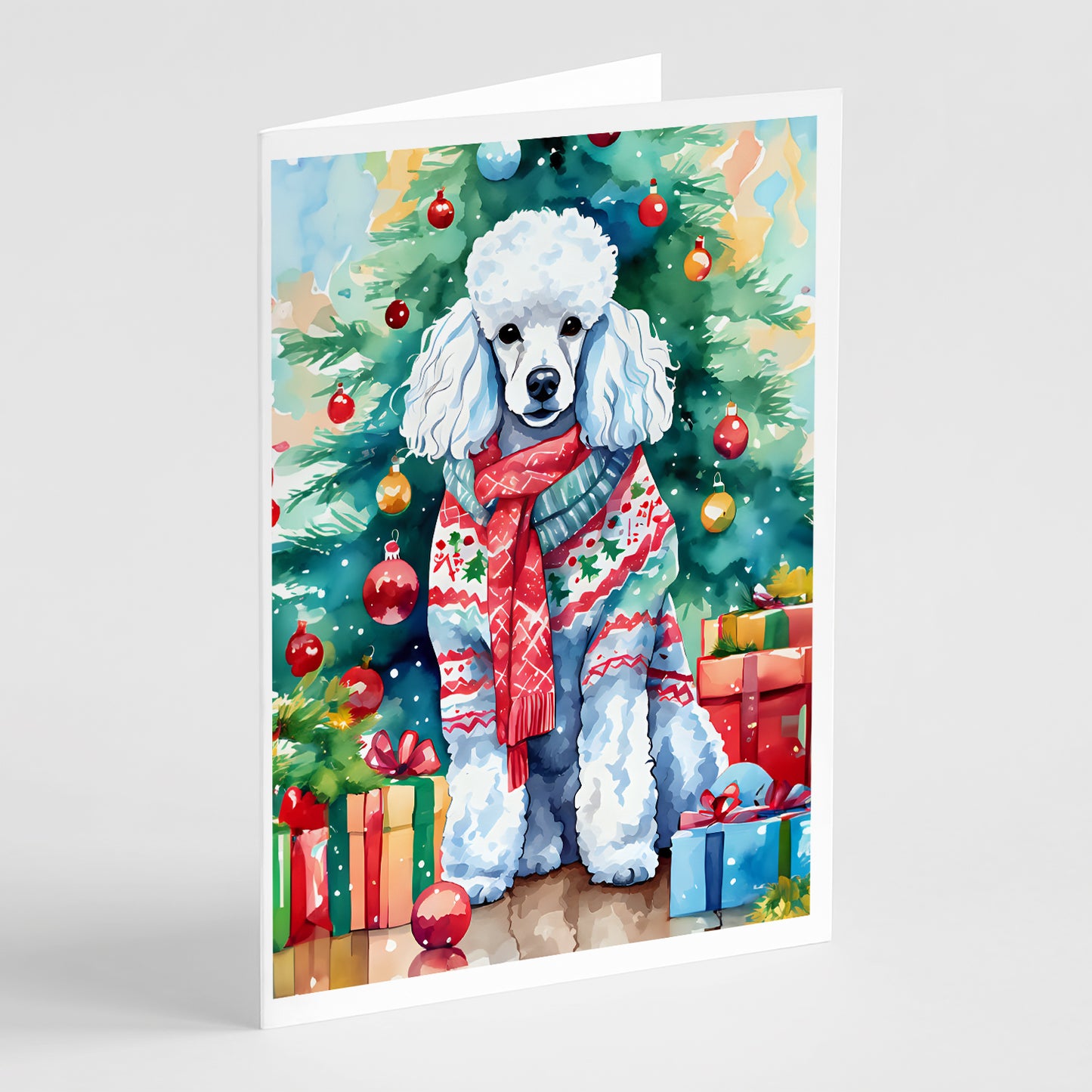 Buy this Poodle Christmas Greeting Cards Pack of 8