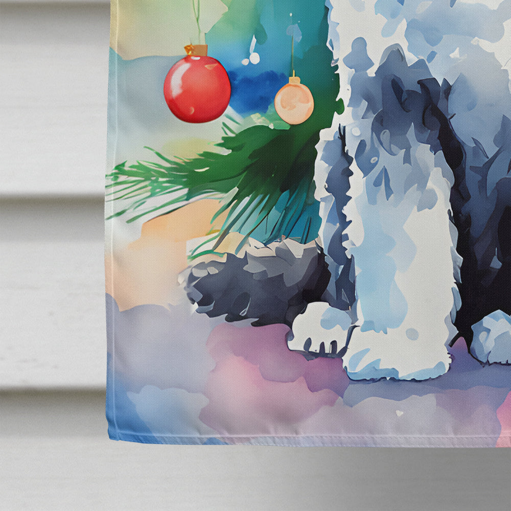 Portuguese Water Dog Christmas House Flag