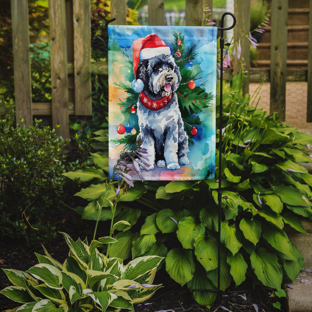 Portuguese Water Dog Christmas Garden Flag