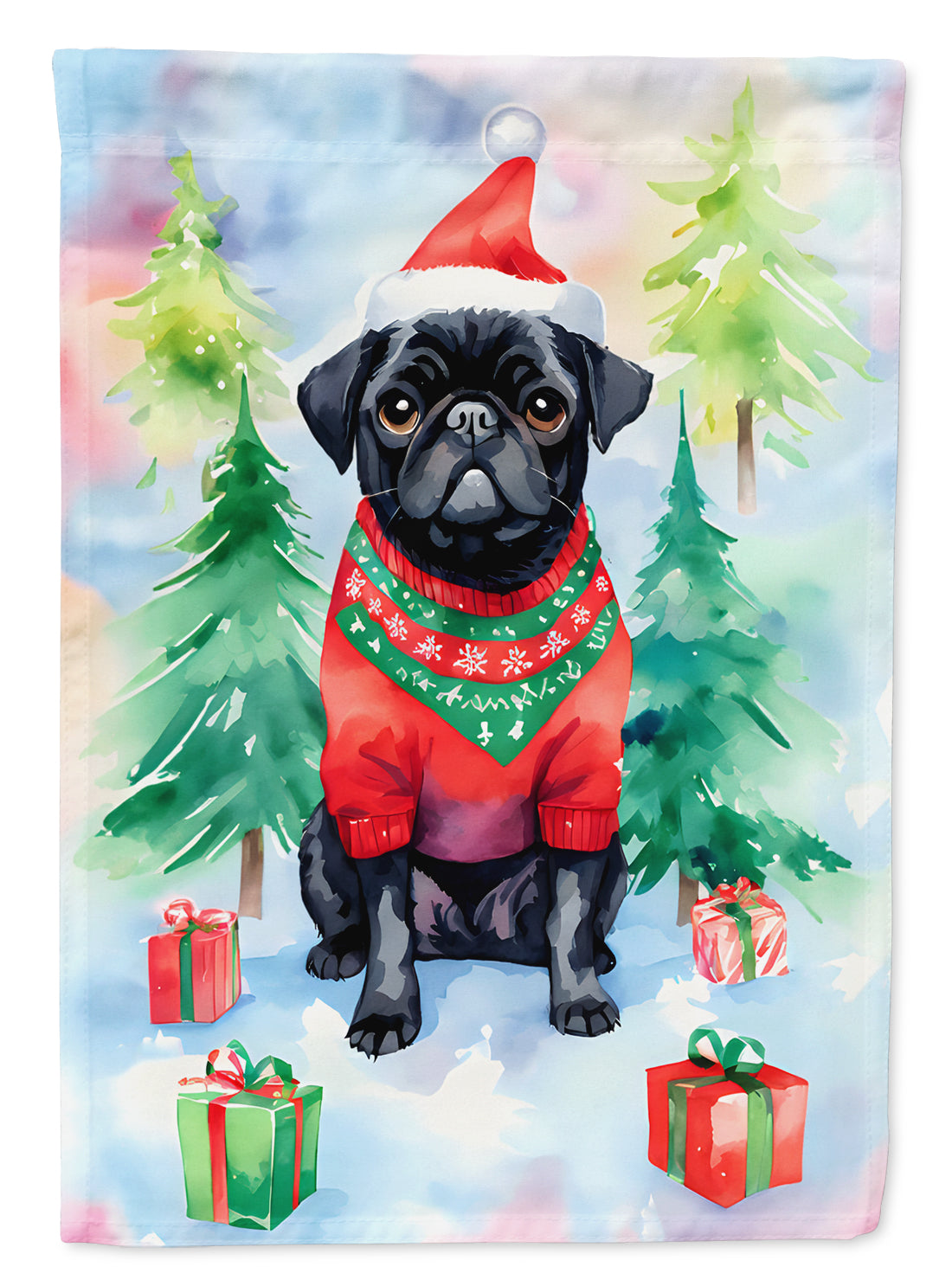 Buy this Pug Christmas Garden Flag