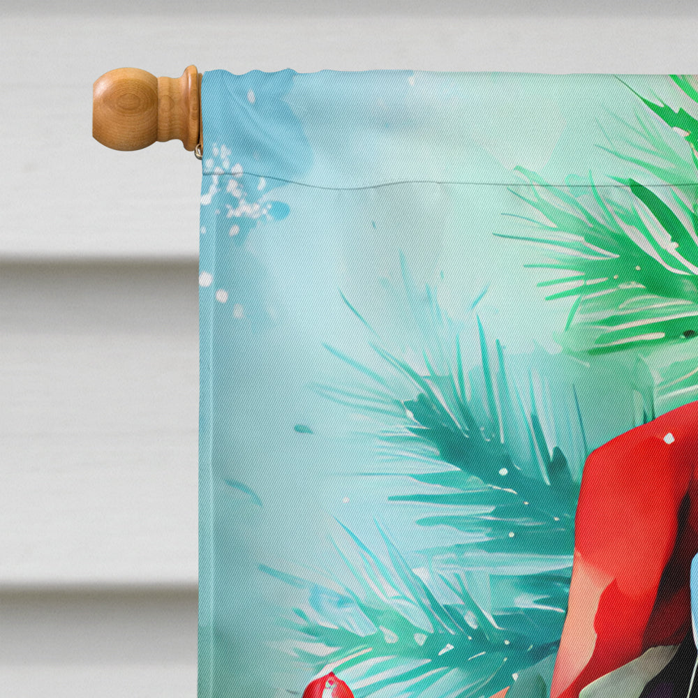 Pug Christmas House Flag