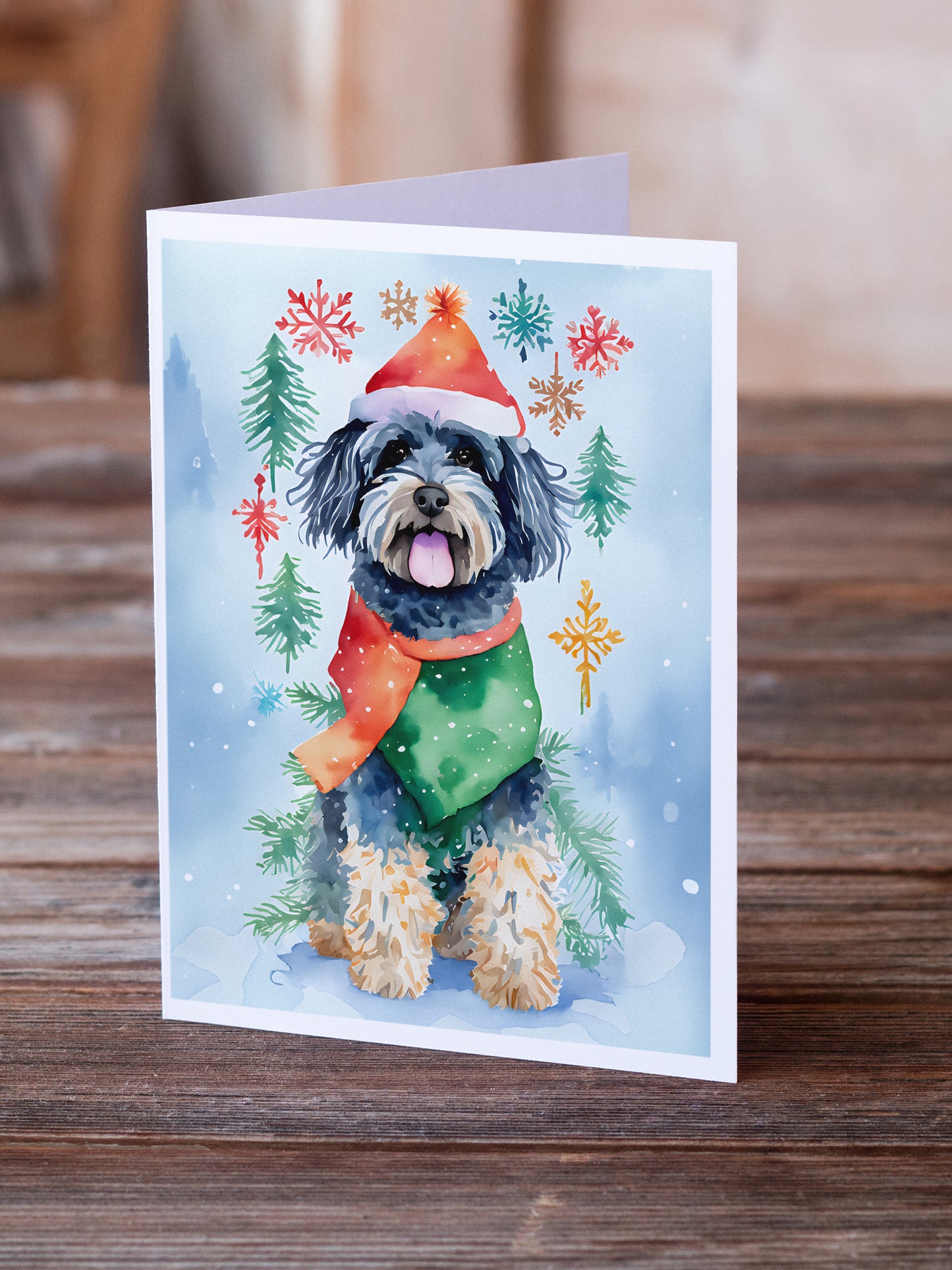Puli Christmas Greeting Cards Pack of 8