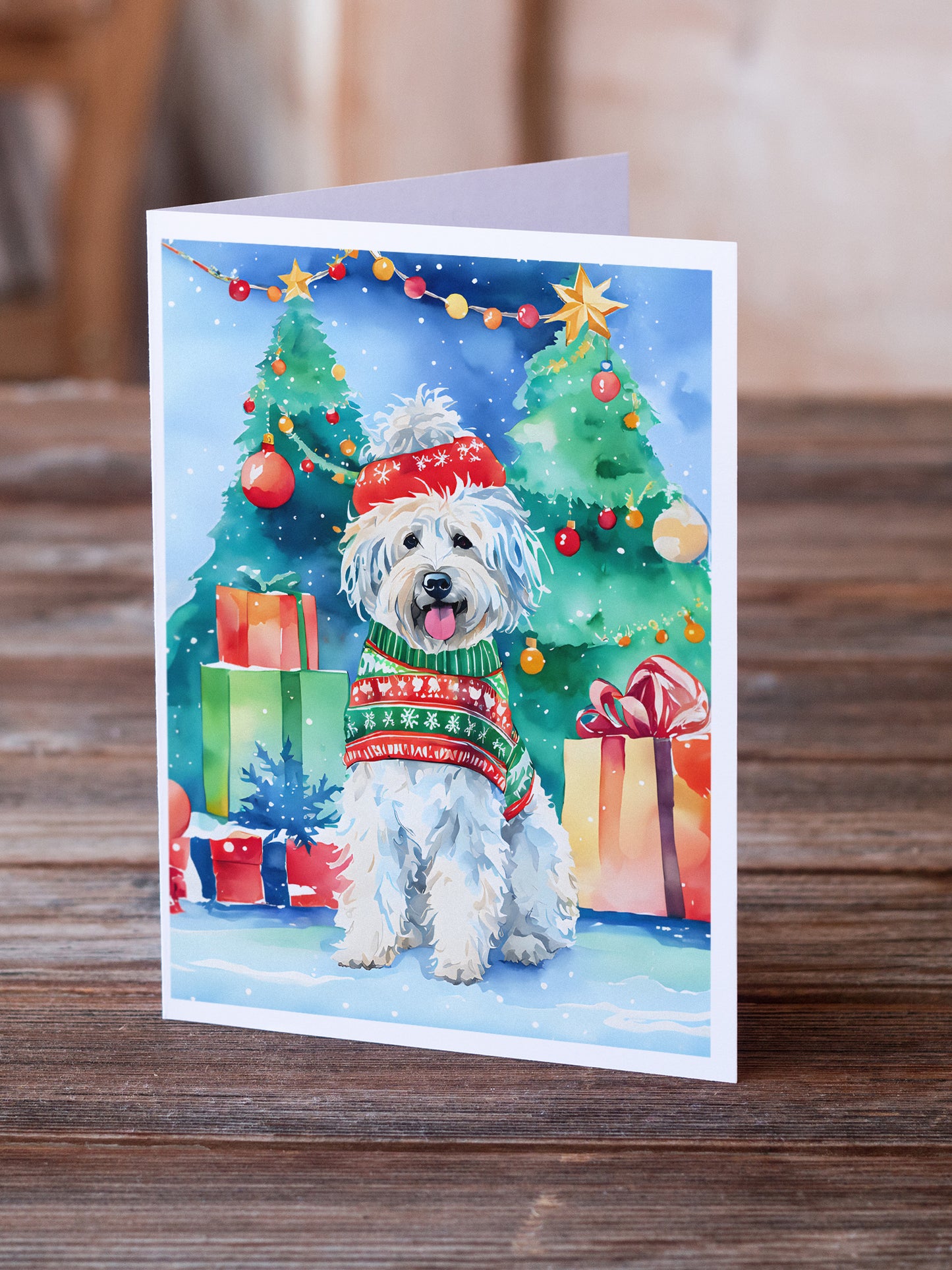 Puli Christmas Greeting Cards Pack of 8