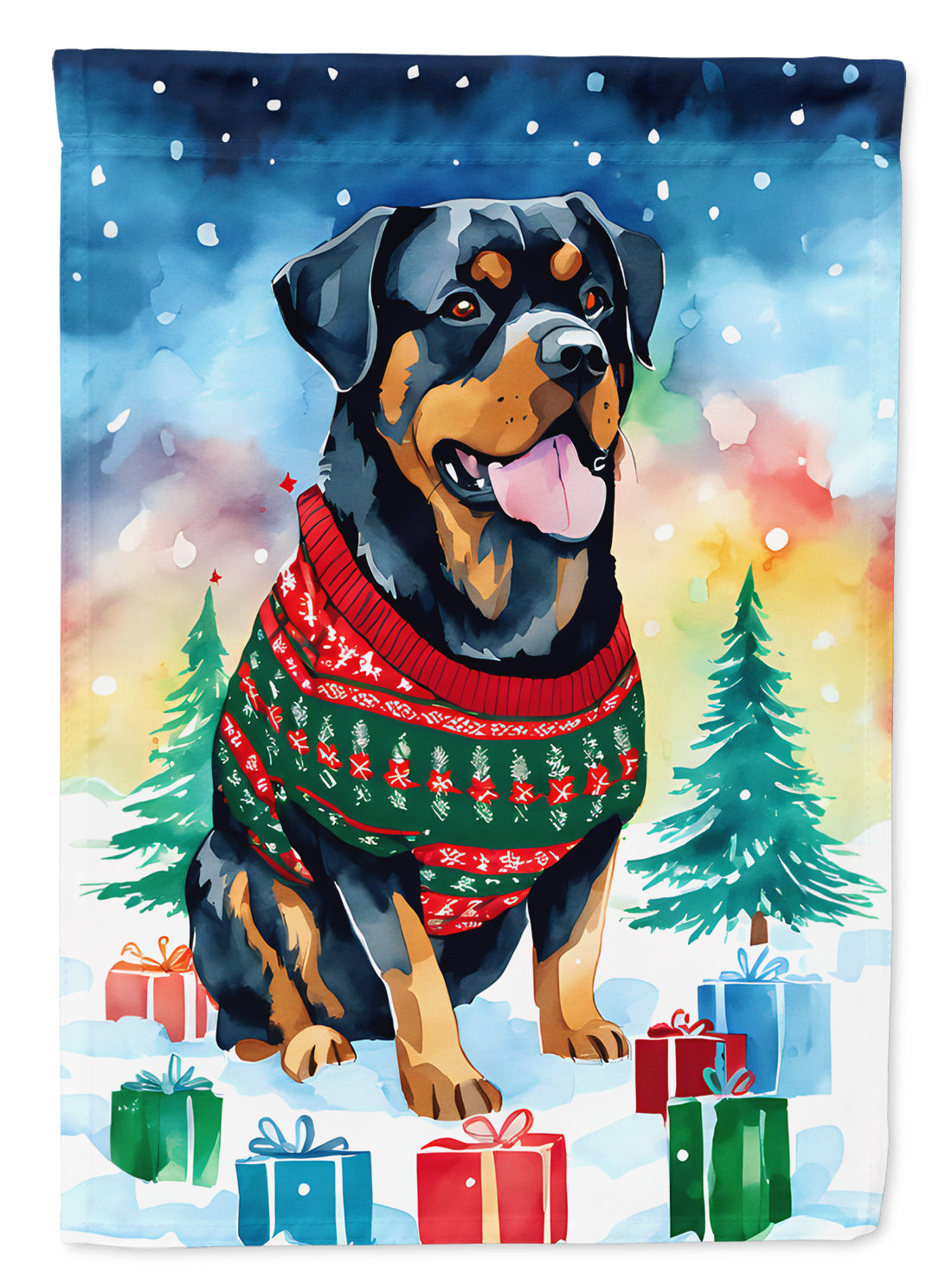 Buy this Rottweiler Christmas Garden Flag