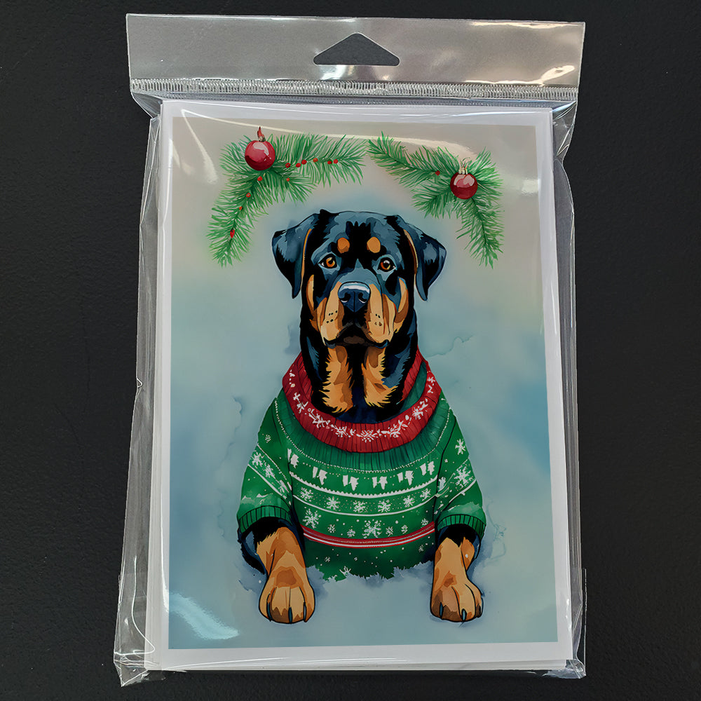 Rottweiler Christmas Greeting Cards Pack of 8