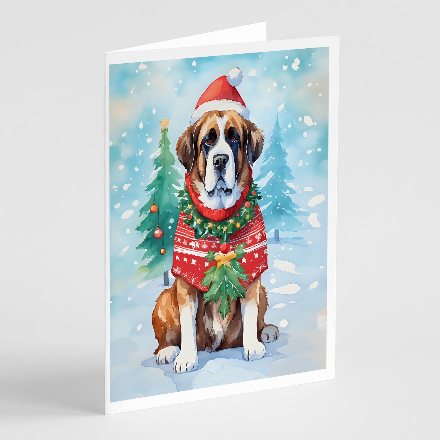 Buy this Saint Bernard Christmas Greeting Cards Pack of 8