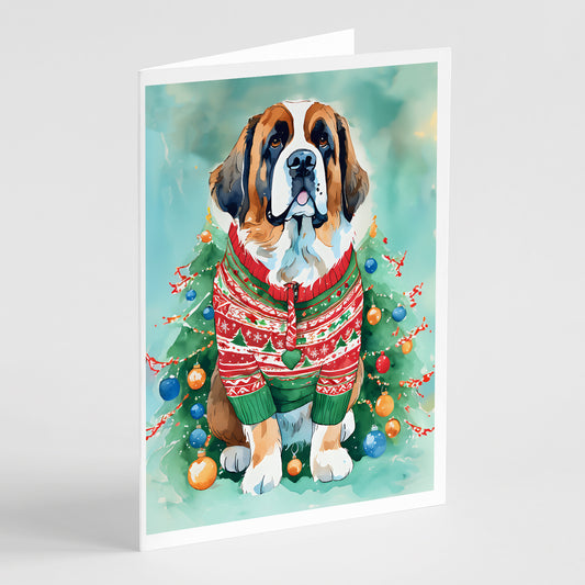 Buy this Saint Bernard Christmas Greeting Cards Pack of 8