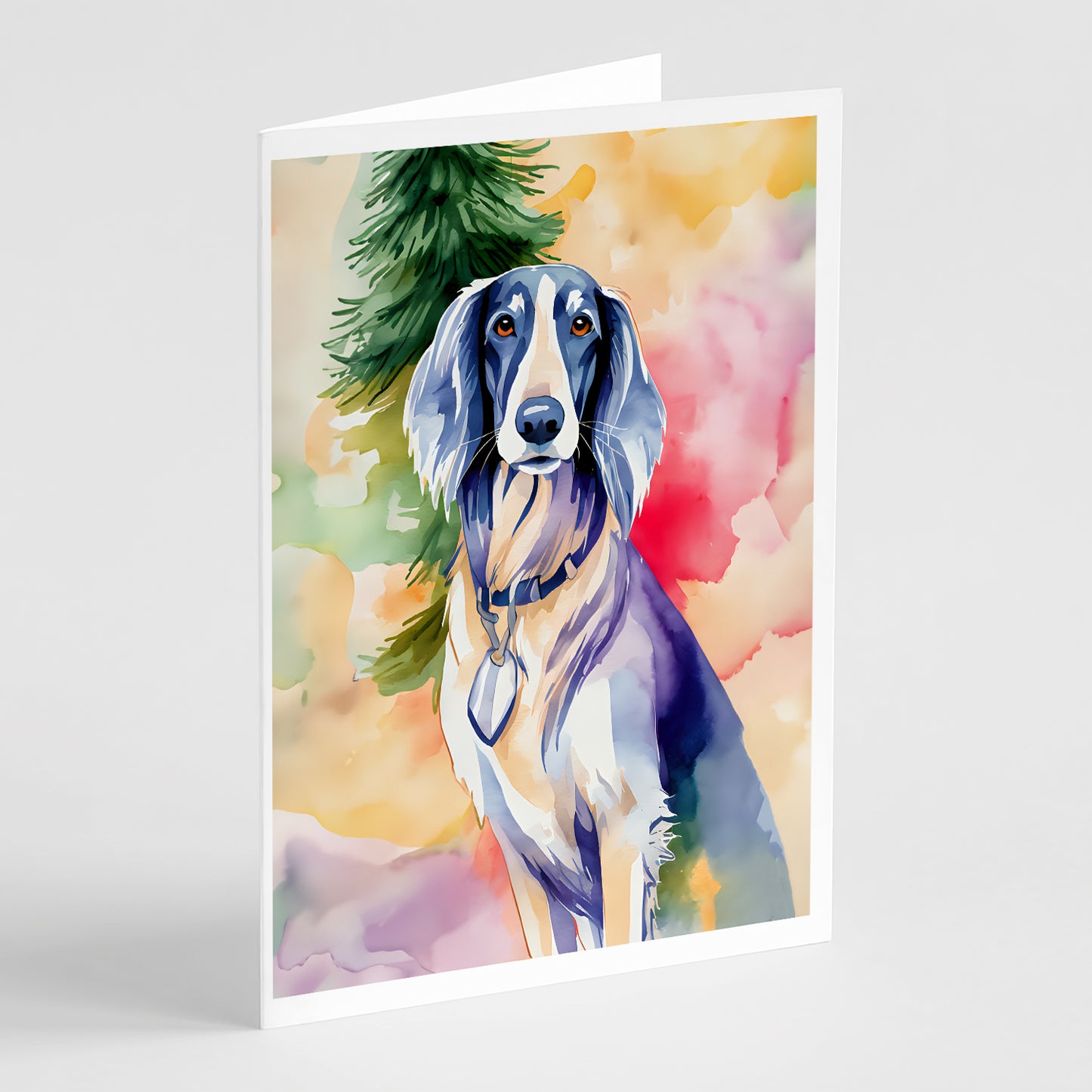 Buy this Saluki Christmas Greeting Cards Pack of 8